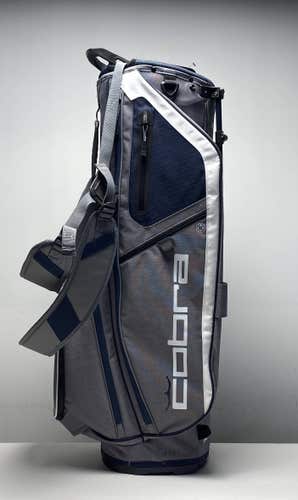 Cobra Ultralight Pro+ Stand Bag Gray/Navy 5-Way Divide Dual Strap Golf Bag NEW