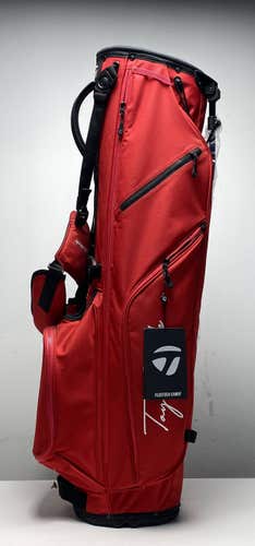 Taylormade Flex Tech Carry Stand Bag 2023 Script Red 3-Way Divide Strap Golf Bag