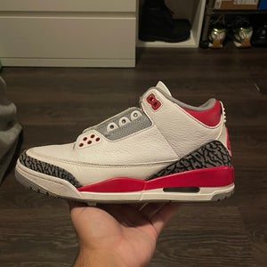 Fire red jordan 3’s