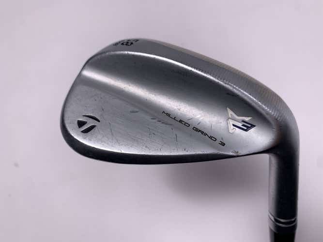 TaylorMade Milled Grind 3 Raw Chrome Lob Wedge 58* 8 DG S400 Tour Issue Stiff RH