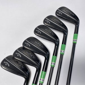 Callaway Apex TI Fusion Iron Set 6-PW+AW Baddazz 65g Regular Graphite Mens RH