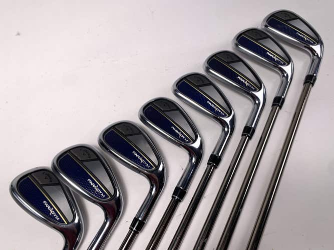 Callaway Paradym Iron Set 4-PW+AW Recoil ZT9 470 F4 Stiff Graphite Mens RH