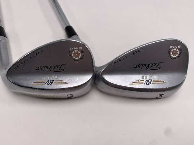 Titleist Vokey Spin Milled SM4 Chrome Wedge Set 54* 8 | 60* 7 Wedge Mens RH