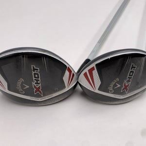 Callaway X Hot 19 3 & 5 Fairway Wood Set 15* 18* Project X PXv Stiff LH