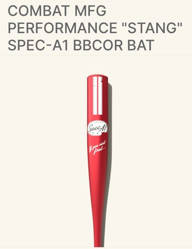 Combat MFG Spec A1 Alloy BBCOR Certified Bat (-3) 30 oz 33" (New)