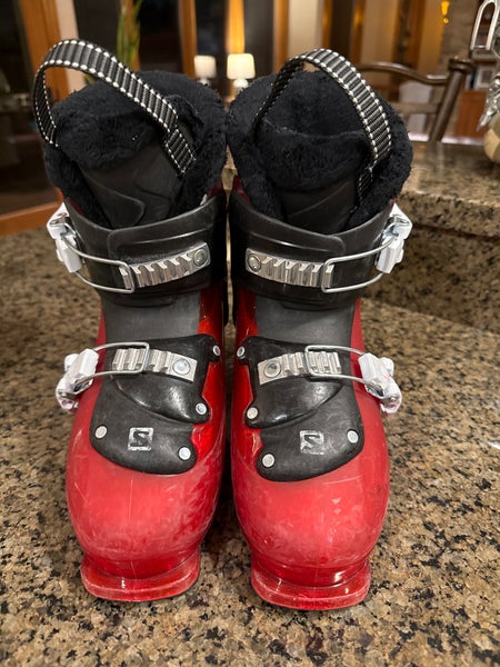 Mondo 21 & 21.5 Kid's Salomon All Mountain T2 YOUTH Ski Boots Soft Flex (Used)