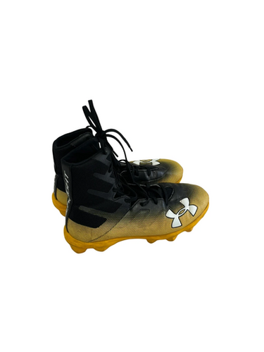 Used Under Armour HIGHLIGHT Jr FB Cleats Black And Yellow Junior 06 11692-S000144999