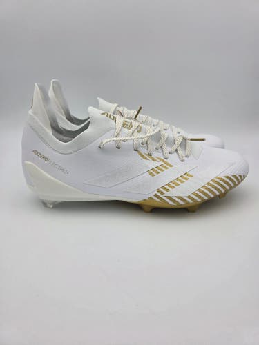 Adidas Adizero Electric+ 2 'Cloud White Metallic Gold' Football Cleats Size 9