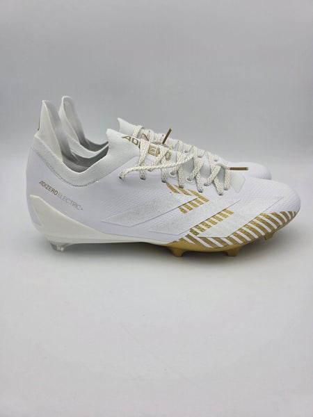 Adidas Adizero Electric+ 2 'Cloud White Metallic Gold' Football Cleats Size 12