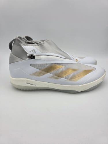 Adidas Adizero Impact+ Turf 'White Gold Metallic' Baseball Shoes Mens Size 11