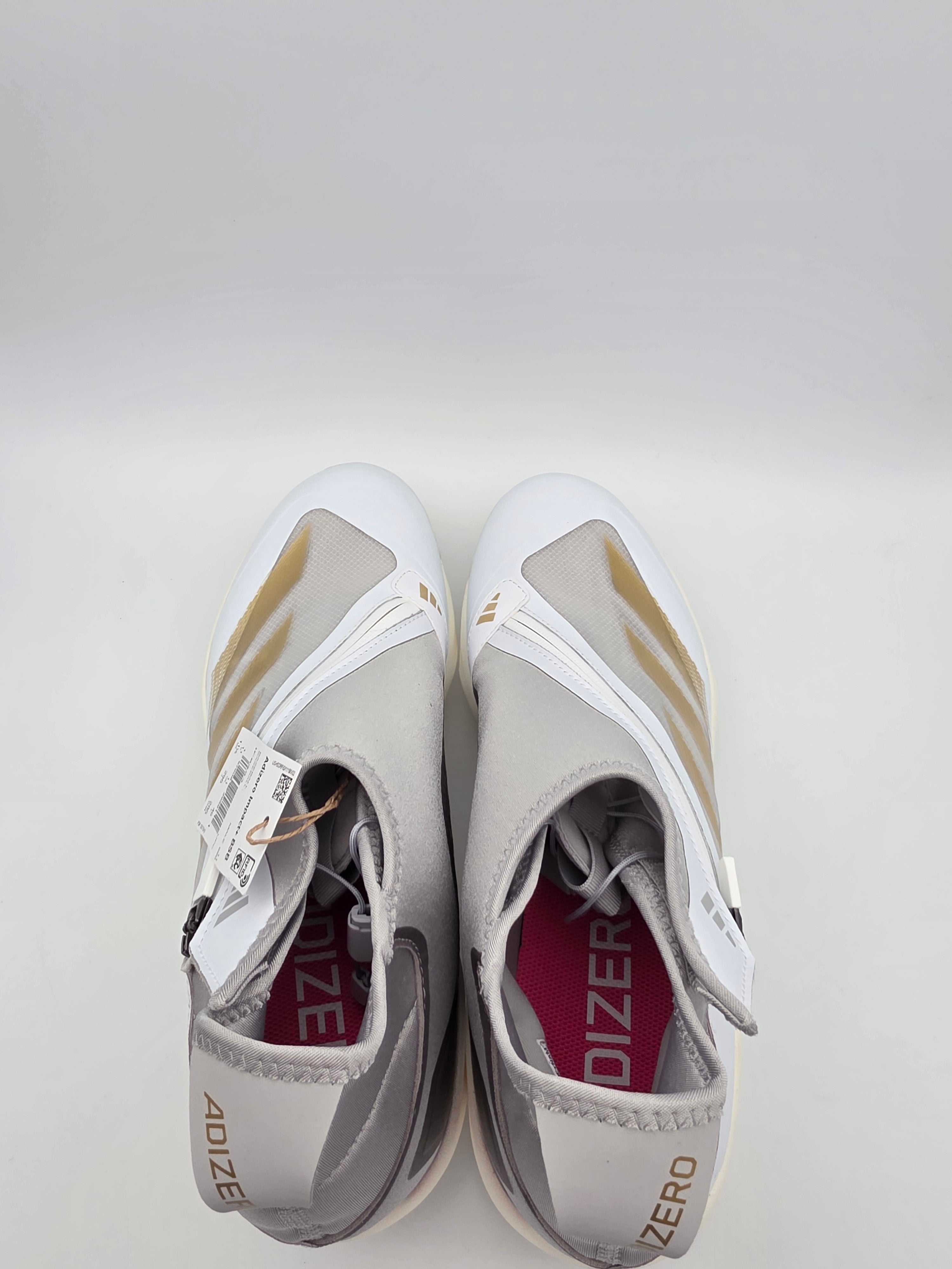 ? Adidas Adizero Impact Metal Baseball Cleats Men’s 13 White Gold IF8483 Adidas Mens Adizero Impact BSB Metal Baseball Cleats main image 2