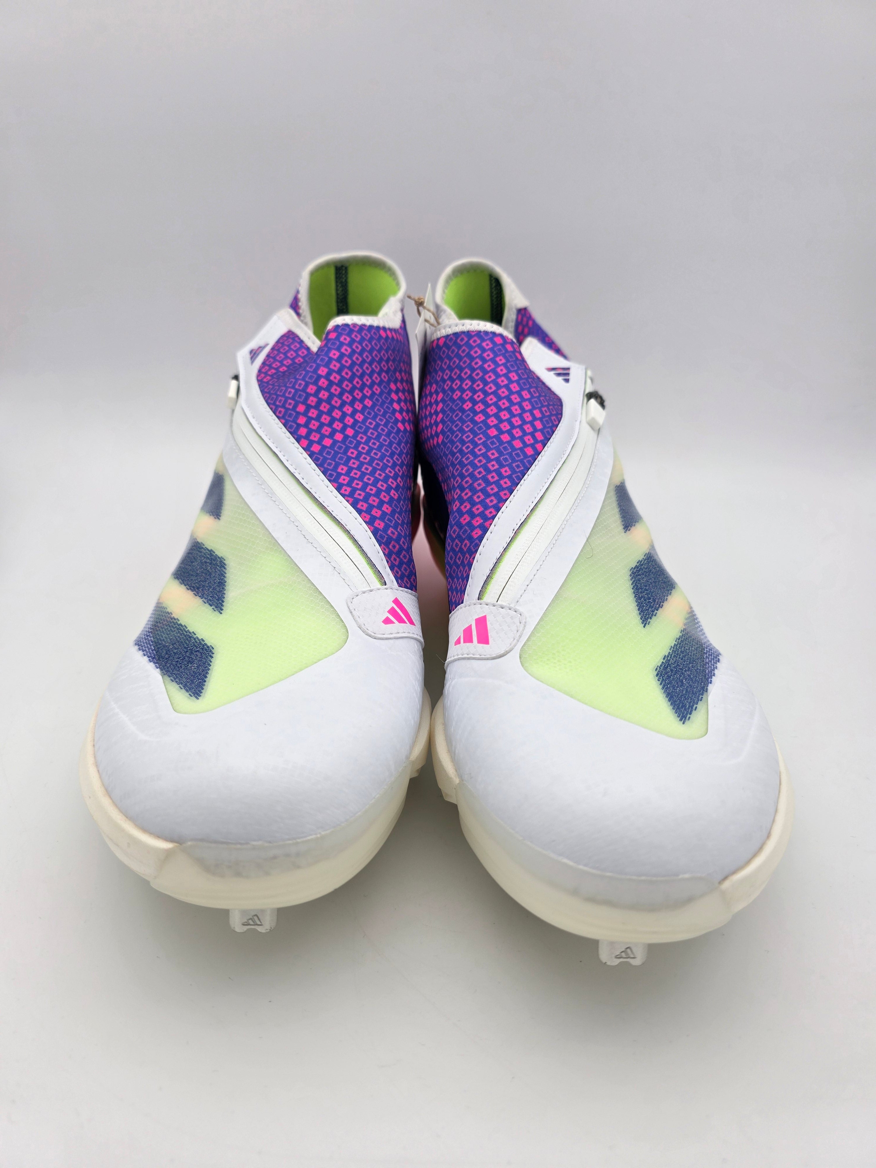 Adidas Adizero Impact+ Warp Speed Baseball Cleats White Blue Mens Size 12 IG3488 Adidas Adizero Impact+ Warp Speed White Metal Baseball  main image 2