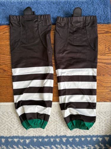 Black with White Stripes Hockey Socks