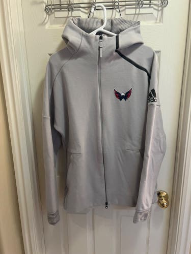 Washington Capitals Hoodie Large Adidas Gray (Used)