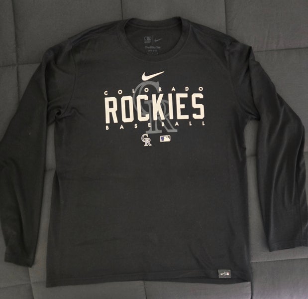 Colorado Rockies Nike Black Authentic Collection Performance Long Sleeve Shirt