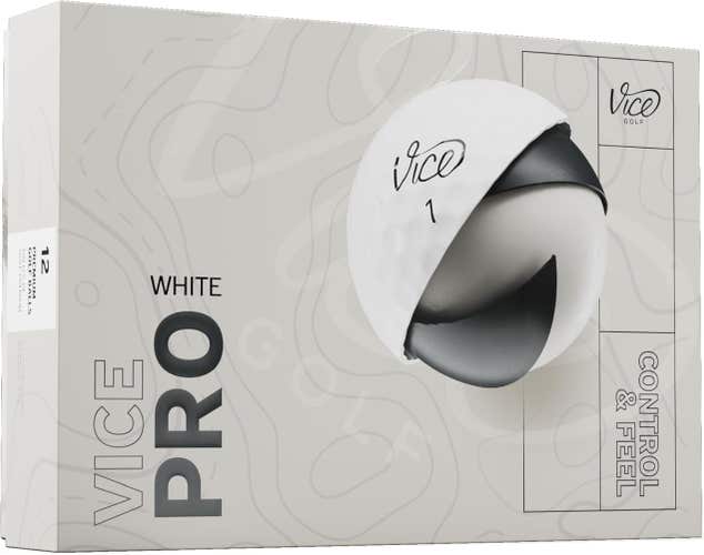 Vice Golf Pro Golf Balls (White, 12pk) 1 Dozen 2025 NEW