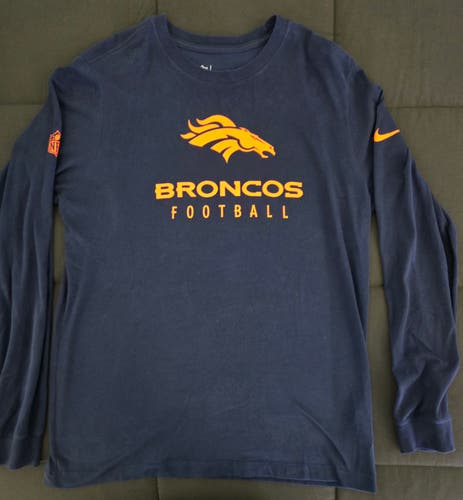 Denver Broncos Nike NFL On Field Dri-Fit Long Sleeve Shirt Men's Navy