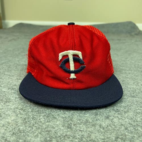 Vintage Minnesota Twins Boys Hat Snapback Red Blue Trucker Baseball MLB Cap Kids