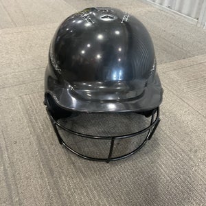 Used HELMET W/ MASK Batting Helmet w/Mask Black M/L 11614-S000227792