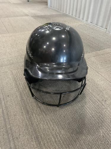 Used HELMET W/ MASK Batting Helmet w/Mask Black M/L 11614-S000227792