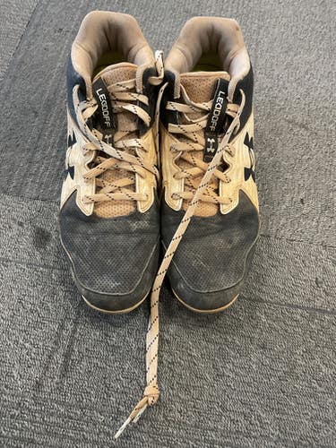 Used Under Armour LEADOFF BB/SB Cleats Black And White Senior 8.5 11614-S000227679
