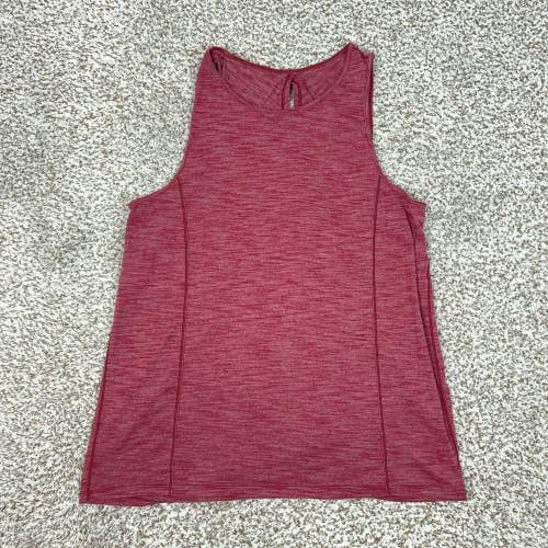 Lululemon Tank Top Womens Medium Red Open Back Lightweight Yoga Gym Workout