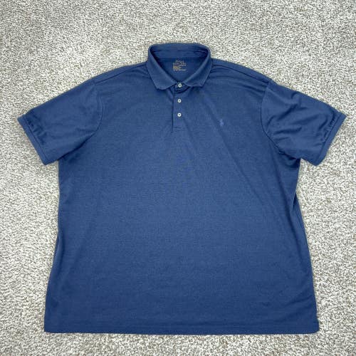 Polo Ralph Lauren Polo Shirt Mens 2XL Blue Performance Short Sleeve Golf Pony
