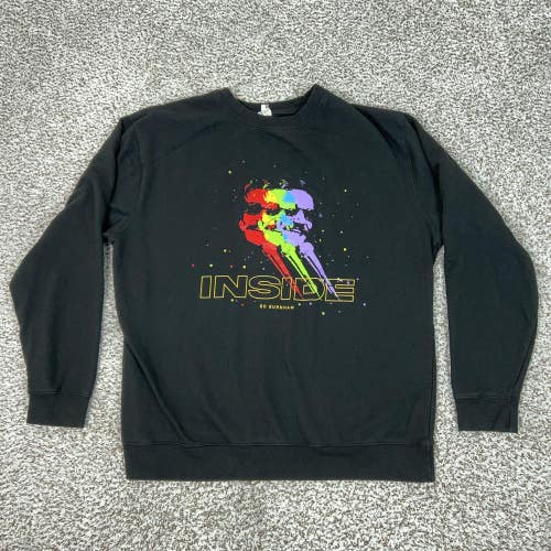 Bo Burnham Sweatshirt Mens XL Black Inside Tour Crewneck Fleece Graphic Music