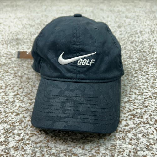Nike Golf Hat Cap Strap Back Mens One Size Blue Camo Heritage86 Dri-FIT Sports