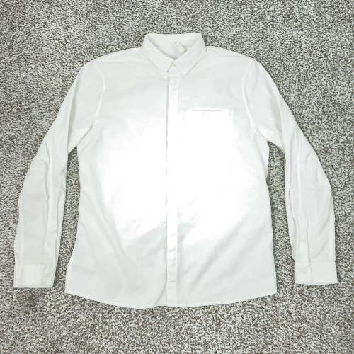 Lululemon Shirt Mens XL White Stretch Long Sleeve Button Front Dress Shirt Basic