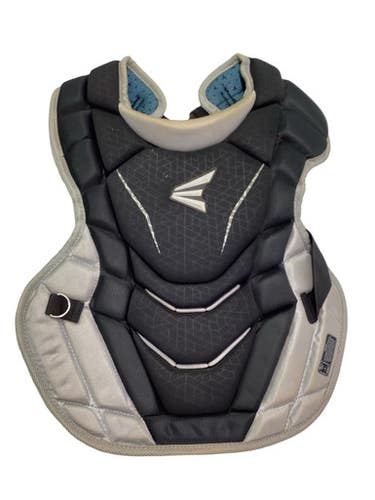Used Easton BLACK AND SILVER Catchers Chest Protector Black Intermed 11347-S000261560