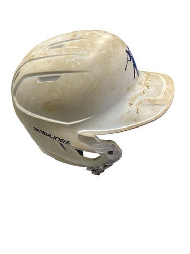 Used Rawlings 6 3/8 - 7 1/8 Batting Helmet No Mask White MD 11347-S000261554