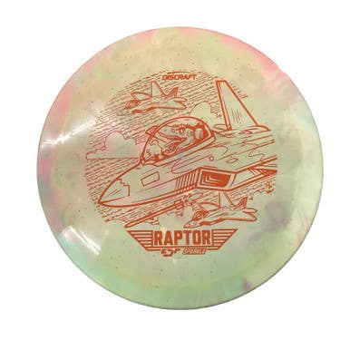 Used Discraft ESP RAPTOR SPARKLE Disc Golf Driver Yellow 11760-S000085761