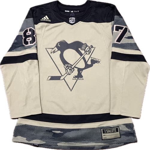 Pittsburgh Penguins Sidney Crosby Military Theme Adidas NHL Hockey Jersey Size 44