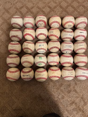 Used Leather Baseballs 30 Pack - Very Good Condition