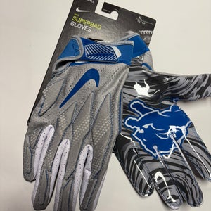 Nike Superbad 4.5 Detroit Lions XL Receiver Gloves New Rare!!!