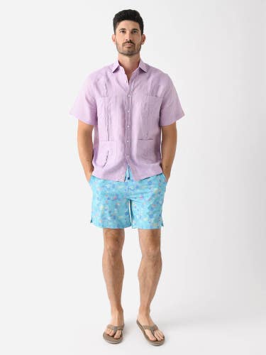 Peter Millar Crown Men's Blue Hawaii Swim Trunk Size Medium