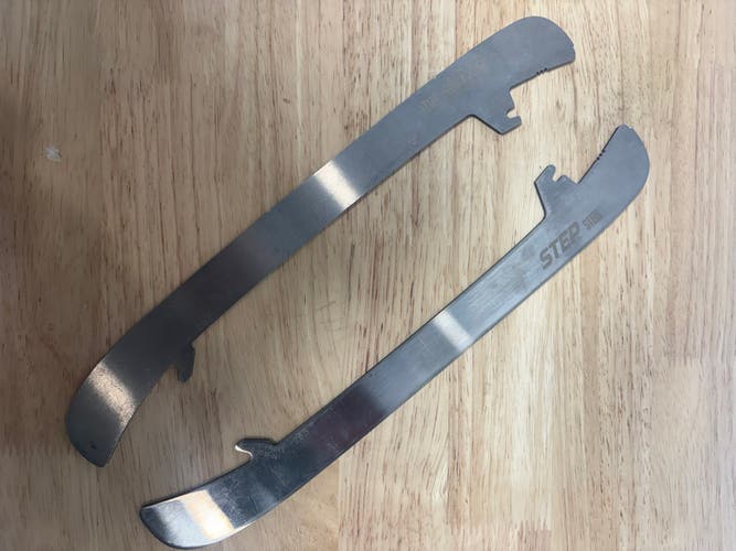 NHL Pro Stock 263 mm Used Black Step Steel Skate Blades / Runners