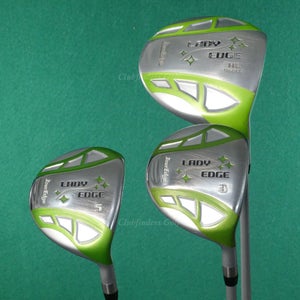 Lady Tour Edge Lady Edge 1, 3 & 5 Woods Factory Graphite Ladies w/ HC SET OF 3