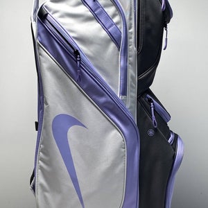 Nike Lightweight Cart Cart Bag Purple/White 14-Way Divide Single Strap Golf Bag
