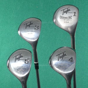 VINTAGE TaylorMade Pittsburgh Persimmon Metalwood 1, 3, 4, & 5 Woods SET OF 4