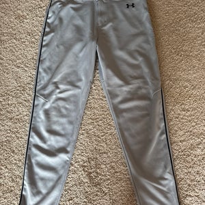 Gray Men's Large Adult Under Armour Game Pants (Used)