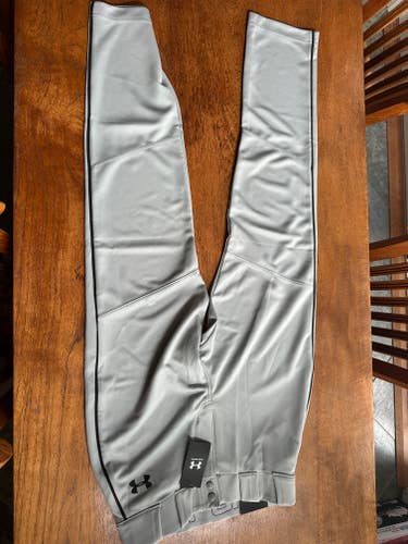 Gray Men's Medium Adult Under Armour Game Pants (New)