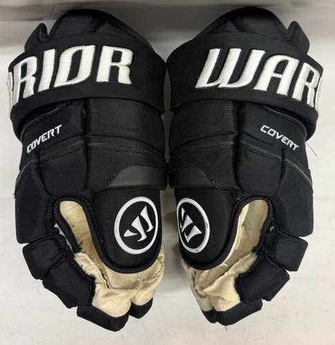 Warrior Covert QR5 Pro Stock Hockey gloves 14" Black Used NHL Bruins (6) (14821)