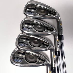 Ping G 2016 Iron Set 8-PW+GW Yellow Dot 1.5* Up AWT 2.0 Stiff Steel Mens RH
