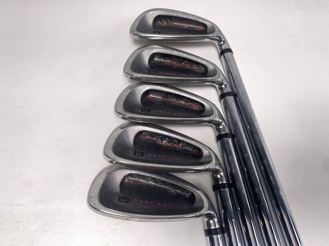 Wilson Deep Red Iron Set 6-PW Stiff Steel Mens RH