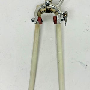 Vintage Juvela White Lugged Steel 700C Road Fork 190mm 1" Threaded  Campagnolo