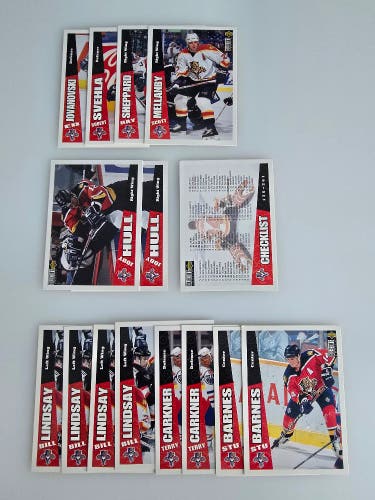 Florida Panthers - Upper Deck Collectors choice 96-97 NHL trading cards.