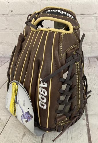 Wilson A800 SHOWTIME 11 3/4" Leather Baseball Glove Brown Tan