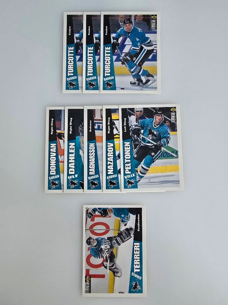 San Jose Sharks - Upper Deck Collectors choice 96-97 NHL trading cards.